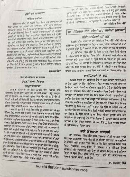 Literary Works of Varinder Walia
